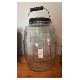 vintage Anchor Hocking glass barrel jar