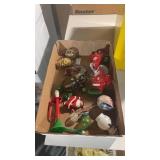 Tray Lot of Vintage Christmas Ornaments