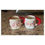 Two Vintage Mini Santa Claus Mugs Japan