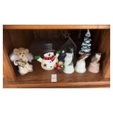 Shelf Lot of Christmas Decor