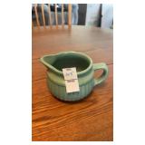 Vintage Green Glazed Pitcher, USA Farmhouse Decor