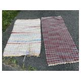 2 rag throw rugs