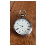 Antique Elgin Pocket Watch Coin Silver