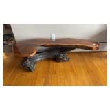 Vintage Mid-Century Live Edge Slab Coffee Table