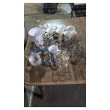 Assorted glasses, and mugs.