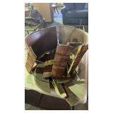 Antique banded oak barrel