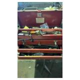 Metal toolbox and contents