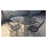 Metal Cast Iron Table and Chairs