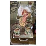Angel Statue, Christmas Candles and More