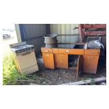 Scrap Metal, Kitchen Set, Stove and Wheels