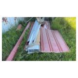 Lot of Red Metal siding and Soffett NEW