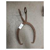 Vintage ice tongs 13" oal