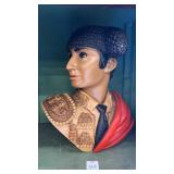 Chalkware Matador Bust