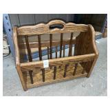 Vintage wooden magazines rack