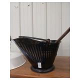 Vintage coal hod and shovel