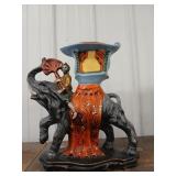 Vintage 15" tall  decorated ceramic elephant