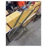 Antique hand push plow
