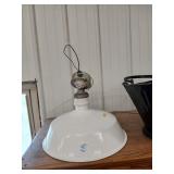 Industrial lamp fixture 16" dia enameled metal