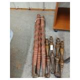 2 sets of claw foot table legs, 29" and 15" long
