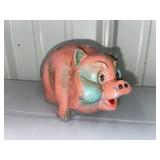 Vintage pig bank - advertising with key