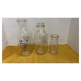 2 Qt Dairy Bottles, 1 Pt Bottle