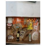 Tray lot of misc vintage advertising,