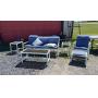 Pipe Porch Lounge Set W 3 Tables, Bench and Chair
