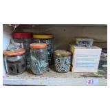 Shelf lot of assorted screws and hardware