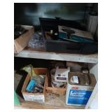 Cabinet lot of misc plumbing items