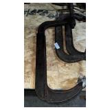 4 Large C-clamps