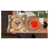 Two Local Windber Pa Ashtrays Glass