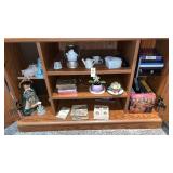 Assortment of Trinkets, Figurines, and VHS Tapes