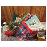 Lot of Wrapping Paper, Christmas Bags, and other