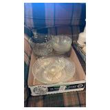 Lot of Clear Glass Dishes