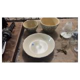 Stoneware Planters and Bowl