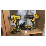 Dewalt Drill Set W Battery Packs