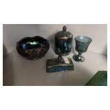 Vintage Indiana Glass Harvest Grape Dish Set
