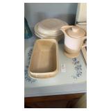 Tupperware Tray, Pitcher, Bowl & Glass Cutting