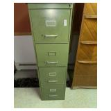 Green Filing Cabinet 15 X 28 X 52in *NO CONTENTS*
