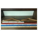 Vintage Yard Sticks & Wooden Hangers