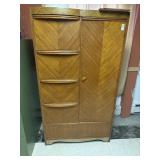 Art Deco Waterfall Armoire Dresser 34.5 X 20 X