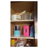 Dishes, Salt, Vinegar, and other items