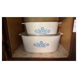 CorningWare casserole dishes blue Cornflower