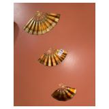 MCM Copper Fan Wall Art of 3