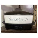 Vintage West Bend Blue Floral Slow Cooker with