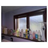 Shelf Lot of Various Cleaning Supplies