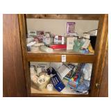 Two Shelf Lots Full of Bandaids, Gauze, Etc