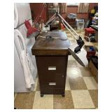 Filling Cabinet with 2 Swing Arm Desk Lamps 1