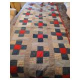 Hand made quilt 86" x 66"