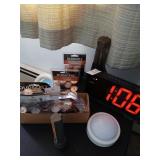 Alarm clock flash lights & battery